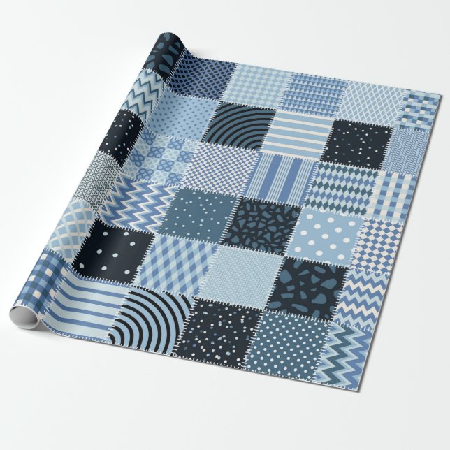 Quilt design. Seamless patchwork pattern from stit Wrapping Paper (Unrolled)
