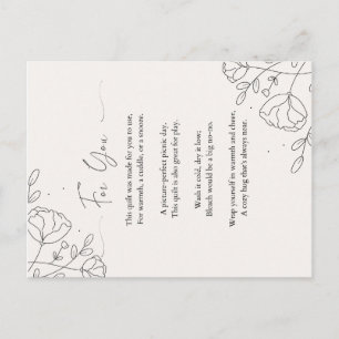 Quilt Gift Card with Poem