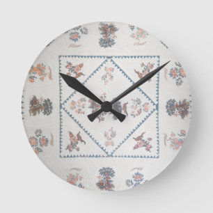 Quilt in 'Broderie Perse', c.1800 (applied, printe Round Clock