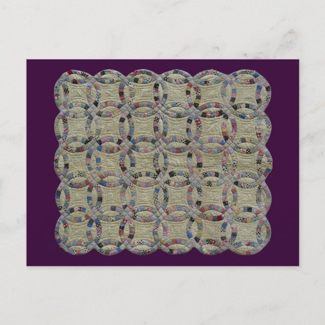 QUILT LINE-Double Wedding Rings- Postcard (Front)