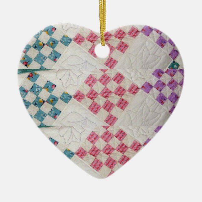Quilt Look Design Ornament (Front)