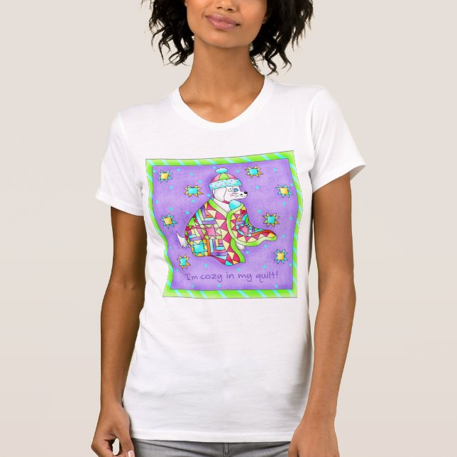 Quilt Lover Dog Tee Shirt (Front)