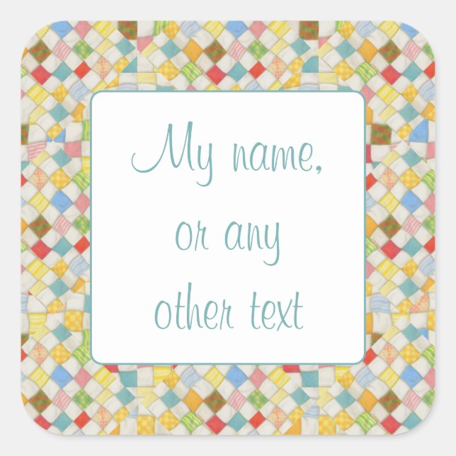 QUILT MOSAIC 3" Square Matte Stickers (Front)