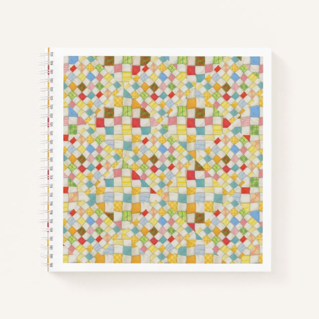 QUILT MOSAIC 8.5x8.5 Spiral Notebook  (Front)