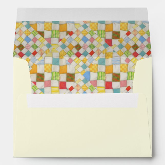 QUILT MOSAIC A7 Envelope (5x7 Cards) / Cream (Back (Bottom))
