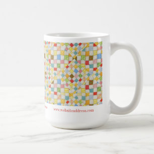 QUILT MOSAIC Business ID Tall White Mug