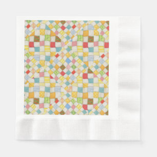 QUILT MOSAIC Coined Luncheon Paper Napkins