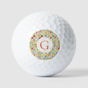 QUILT MOSAIC Golf Balls + Initial