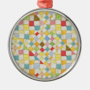 QUILT MOSAIC Premium Round Ornament