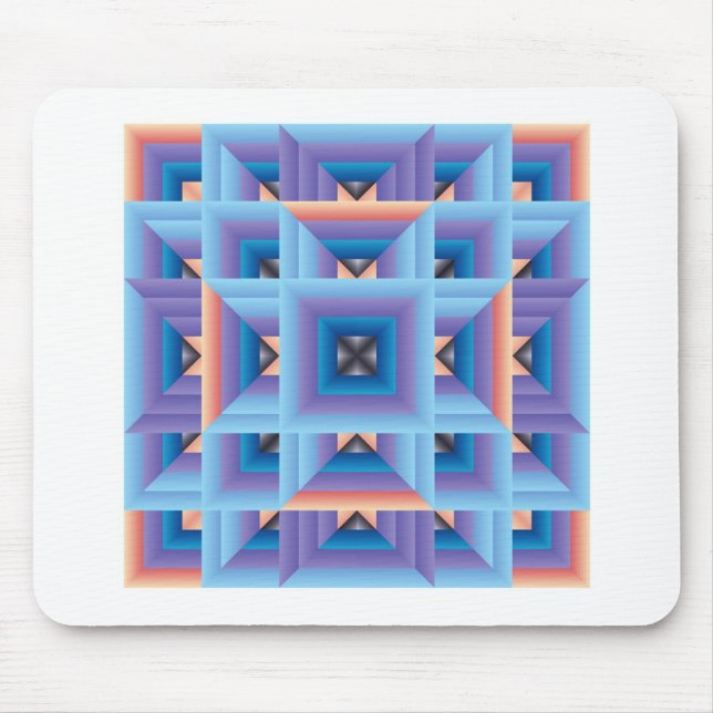 Quilt Pattern 3 in Blue and Purple Mouse Pad (Front)