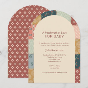 Quilt Pattern Baby Shower Invitation 