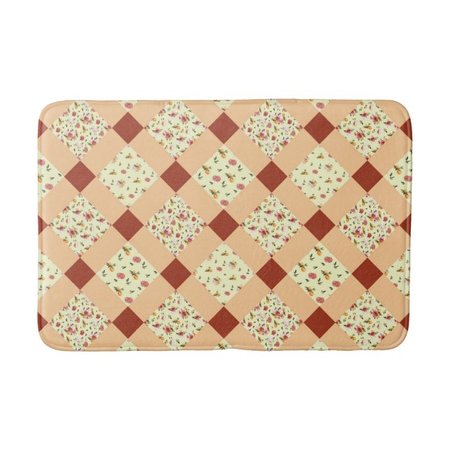 QUILT PATTERN BATH MAT (Front)