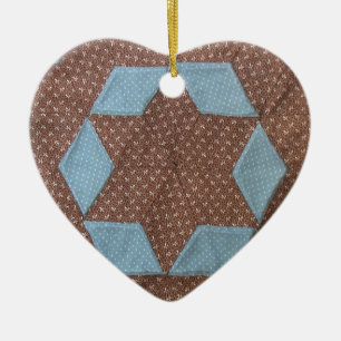 Quilt Pattern - Castle Ceramic Tree Decoration
