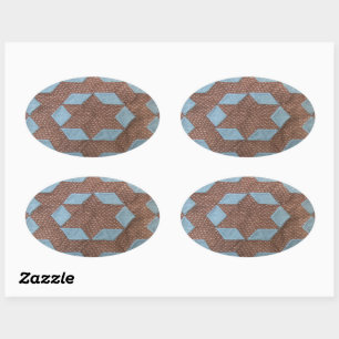 Quilt Pattern - Castle Oval Sticker