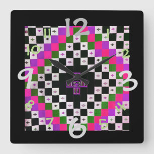 Quilt Pattern Design Clock for Art/Craft Room