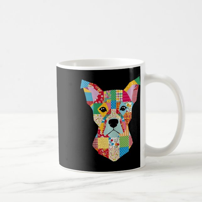 Quilt Pattern Dog For Quilting Lover Quilter Sewin Coffee Mug (Right)