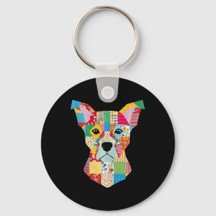Quilt Pattern Dog For Quilting Lover Quilter Sewin Key Ring