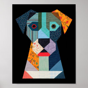 Quilt Pattern Dog For Quilting Lover Quilter Sewin Poster