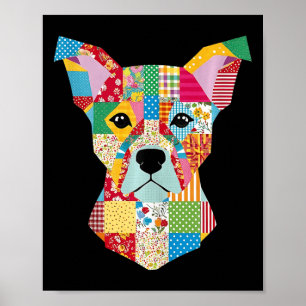 Quilt Pattern Dog For Quilting Lover Quilter Sewin Poster