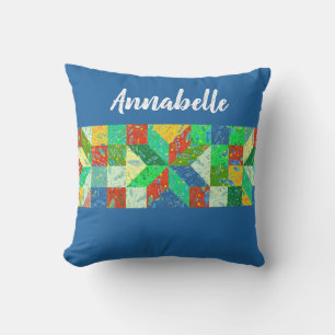 Quilt Pattern Personalised Throw Pillow
