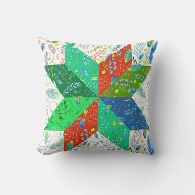 Quilt Pattern Throw Pillow (Front)
