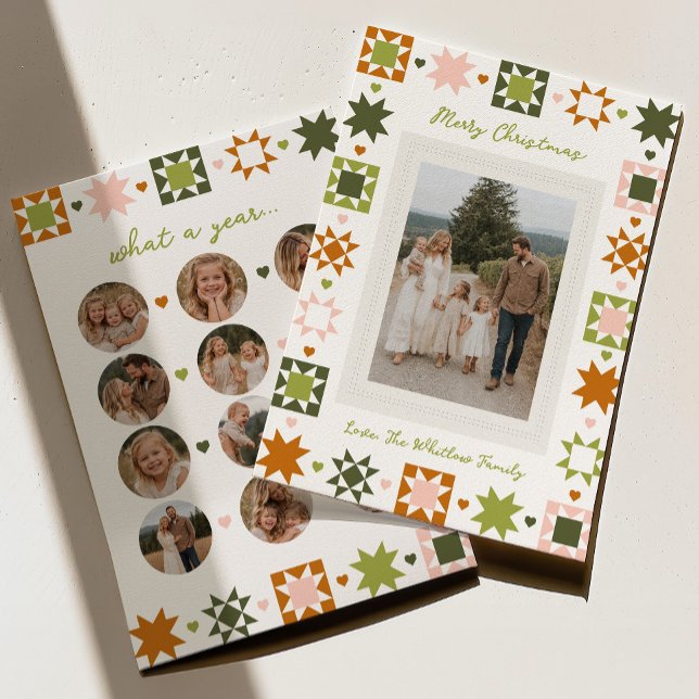 Quilt Pattern What a Year Christmas Card  (Creator Uploaded)