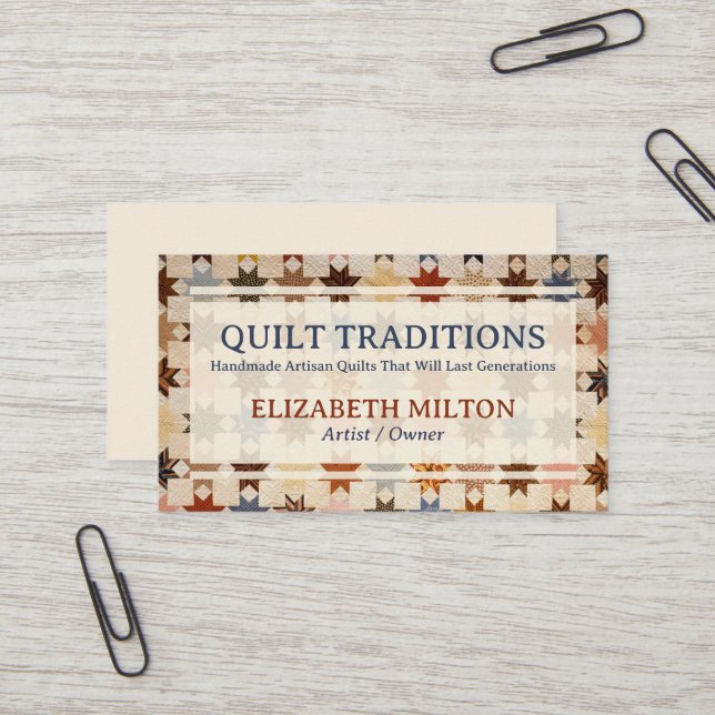 Quilt / Quilter Business Card (Front/Back In Situ)