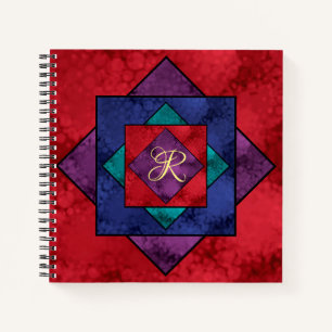 Quilt Square Monogram Notebook