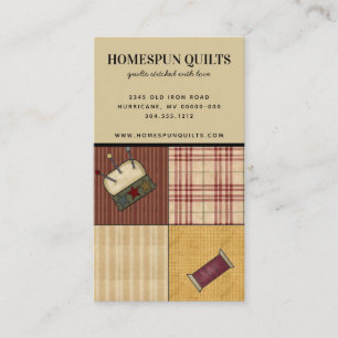 Quilt Squares Rustic Country Business Card