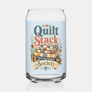Quilt Stack Society Cottagecore Sewing Can Glass