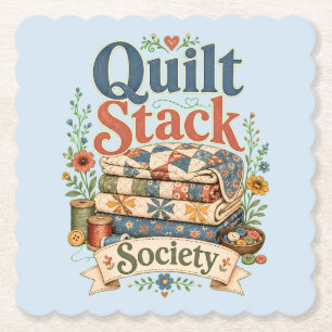 Quilt Stack Society Cottagecore Sewing Paper Coaster