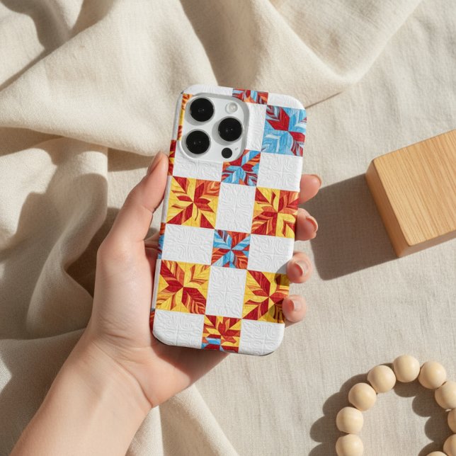 Quilt Star Phone Case Vintage Patchwork Geometric (Creator Uploaded)