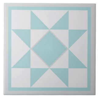 Quilt Trivet – Sawtooth Star (blue/grey)