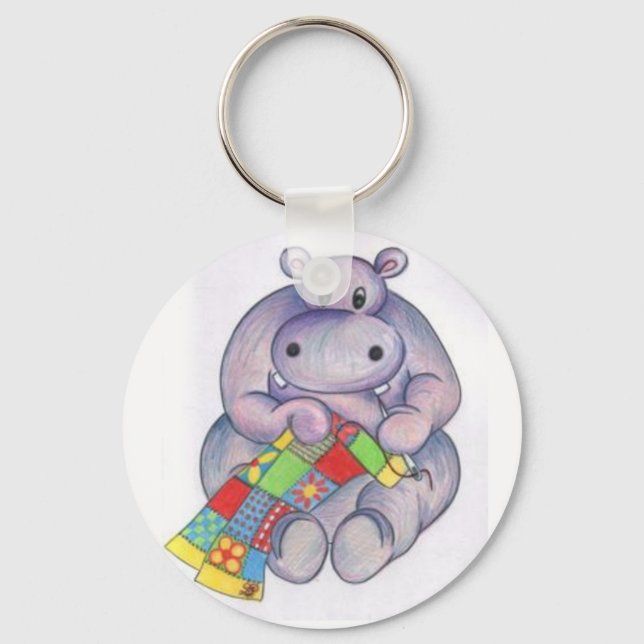 Quiltalotamus Key Chain (Front)