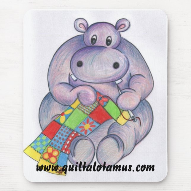 Quiltalotamus Mouse Mat (Front)