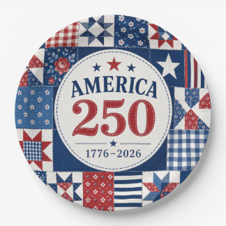 Quilted 250th Paper Plate
