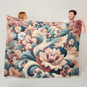 Quilted Abstract Design Fleece Blanket