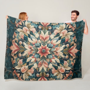 Quilted Abstract Design Fleece Blanket