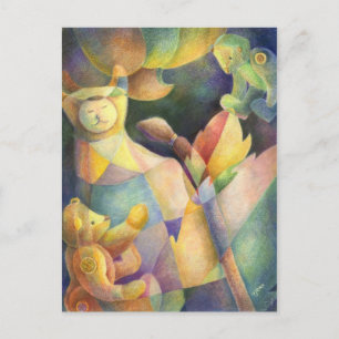 Quilted Animals Postcard