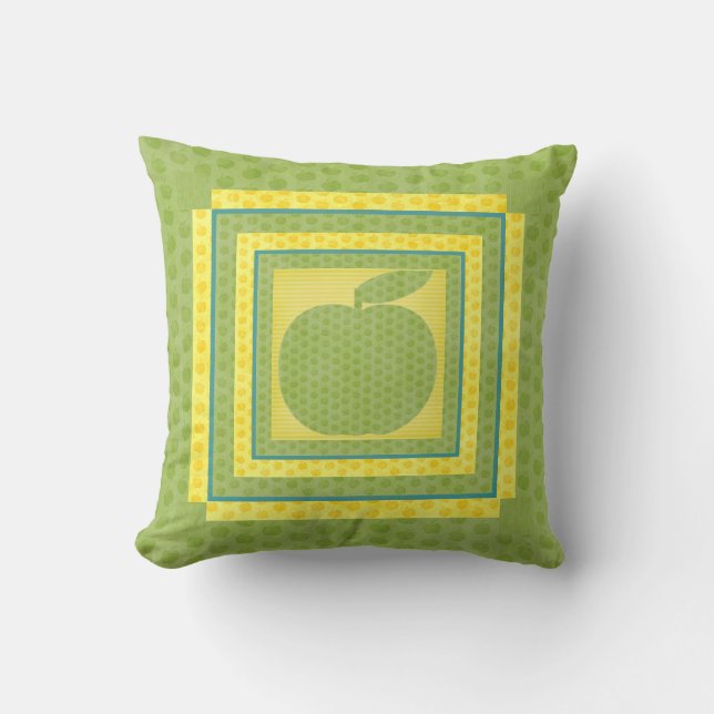 Quilted Apples Pillow (Front)