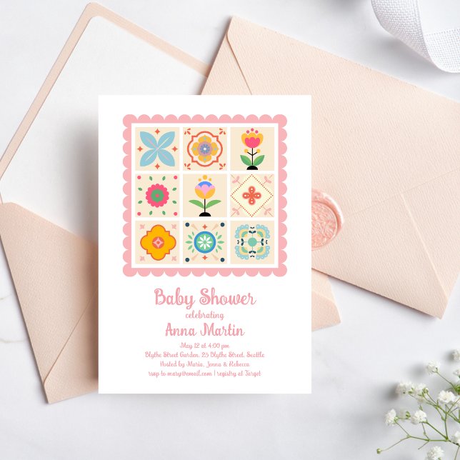 Quilted Baby Shower Invitation (Creator Uploaded)