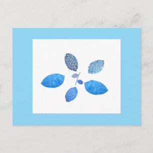 Quilted Blue Postcard