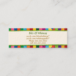 Quilted Business Cards! Mini Business Card