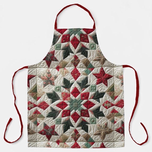 Quilted Christmas Design Apron (Front)