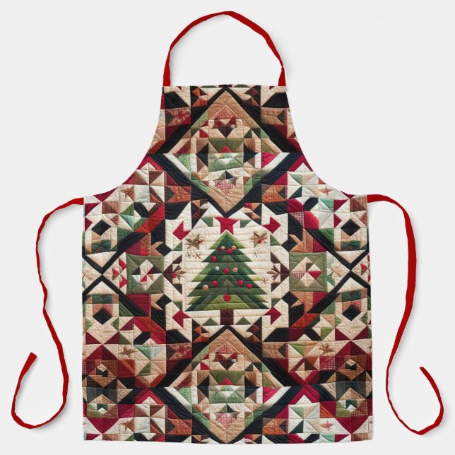 Quilted Christmas Design Apron (Front)