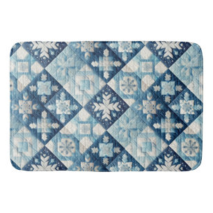 Quilted Christmas Design Bath Mat