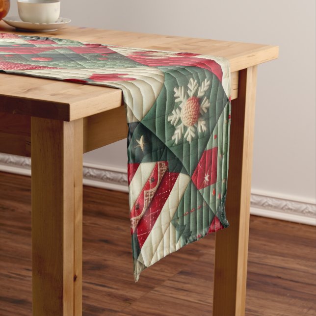 Quilted Christmas Designs Long Table Runner (In Situ)