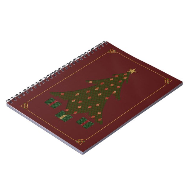 Quilted Christmas Notebook (Left Side)