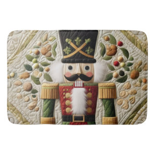 Quilted Christmas Nutcracker Bath Mat