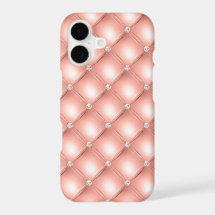 Quilted Diamond Sparkly Rose Gold Pink Luxury